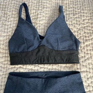 Outdoor Voices XS Navy Blue Bra and Leggings